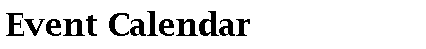 Event Calendar